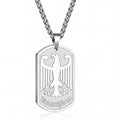Deutschland Plattenkette – Bundesadler Dog Tag, Silber